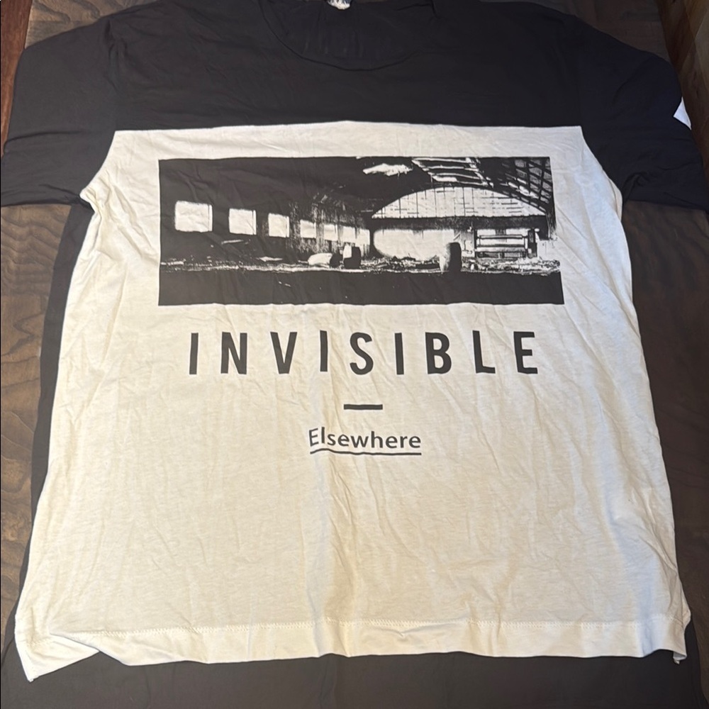 Zara Man Black and White Graphic T-Shirt